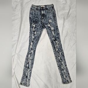 Vibrant Acid Wash Ripped Jeans SZ 7